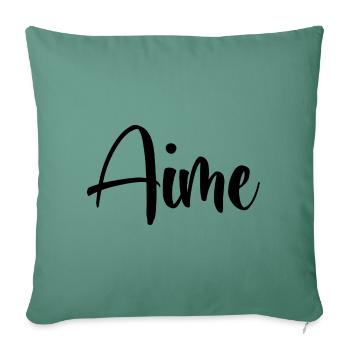 Name - Aime - Sofa pillowcase 17,3'' x 17,3'' (45 x 45 cm) - cypress green - Front
