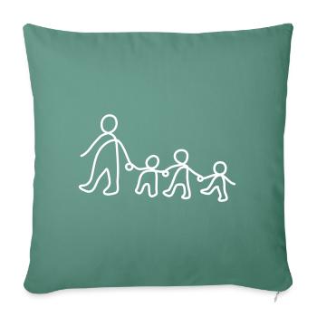 Brigitte // Lineart - Housse de coussin décorative 45 x 45 cm - vert sapin - Devant