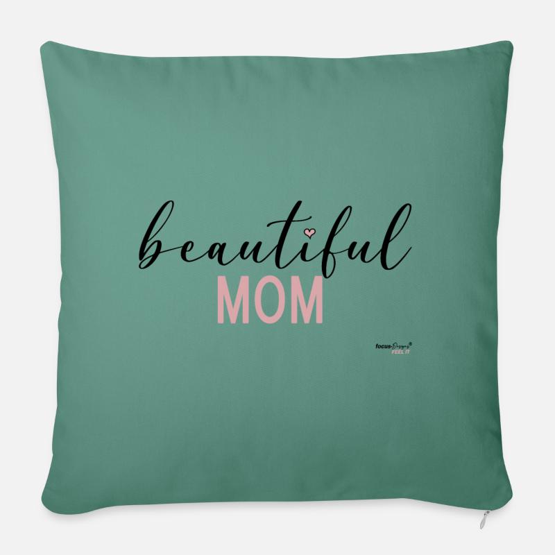 belle maman - Housse de coussin décorative 45 x 45 cm - vert sapin