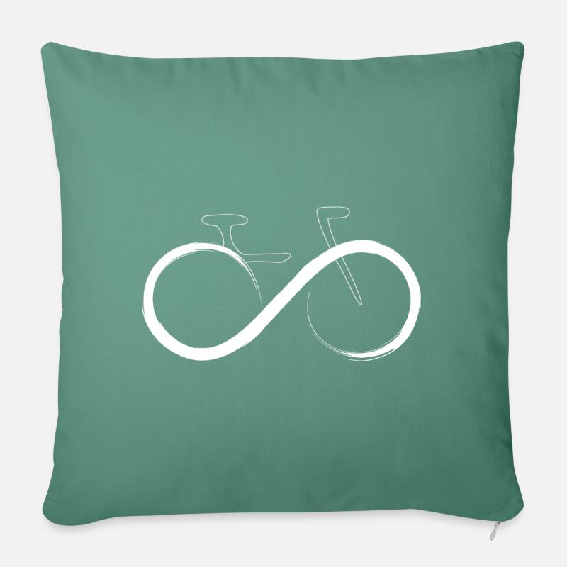 Fahrrad forever - Sofakissenbezug 45 x 45 cm - Tanngrün