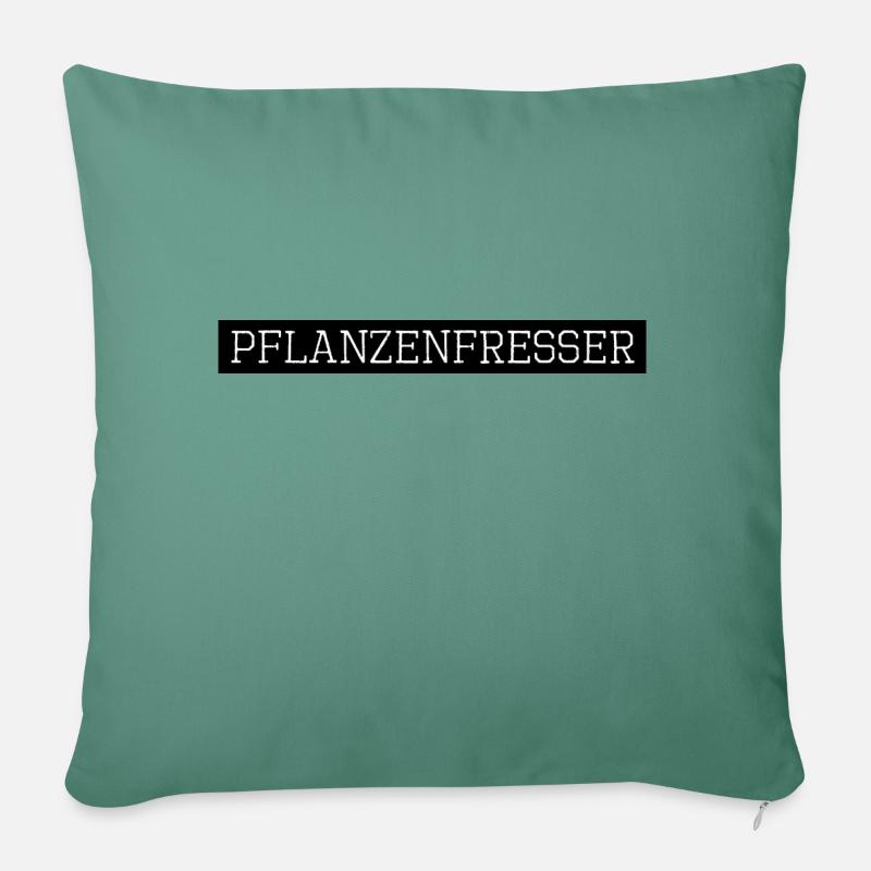 gemüse schwein go vegan geschenk soja - Sofakissenbezug 45 x 45 cm - Tanngrün