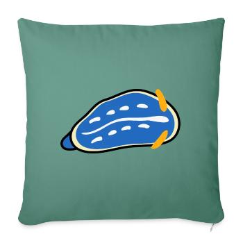 colorful sea animals nudibranch - Sofa pillowcase 17,3'' x 17,3'' (45 x 45 cm) - cypress green - Front