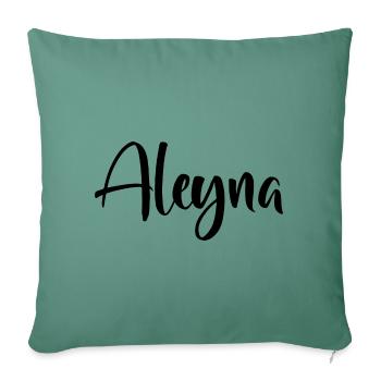 Nom - Aleyna - Housse de coussin décorative 45 x 45 cm - vert sapin - Devant