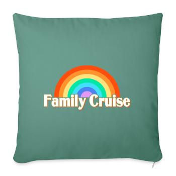 Family Cruise - Sofa pillowcase 17,3'' x 17,3'' (45 x 45 cm) - cypress green - Front