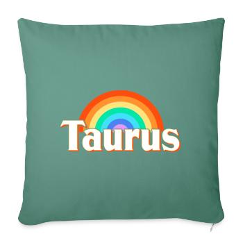 Zodiac sign Taurus - Sofa pillowcase 17,3'' x 17,3'' (45 x 45 cm) - cypress green - Front