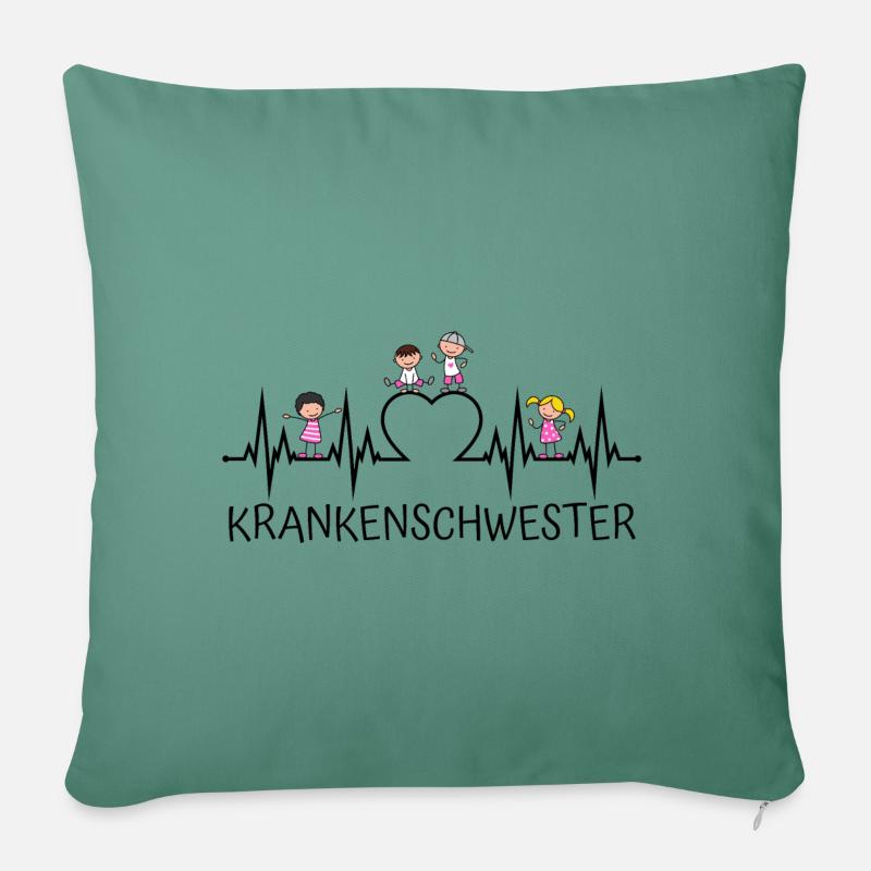 Krankenschwester Kinder Kinderkrankenschwester - Sofakissenbezug 45 x 45 cm - Tanngrün