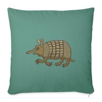 Tatou - Housse de coussin décorative 45 x 45 cm - vert sapin - Devant