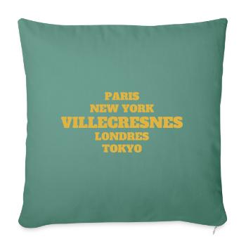 Villecresnes Style - Unique streets, unique style. - Housse de coussin décorative 45 x 45 cm - vert sapin - Devant
