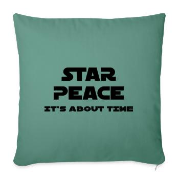 STAR PEACE - It’s about time (Parody) - Housse de coussin décorative 45 x 45 cm - vert sapin - Devant