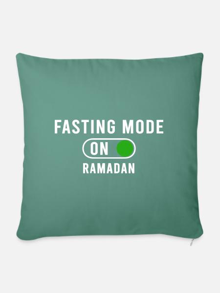 Fastenmodus An Ramadan - Sofakissenbezug 45 x 45 cm - Tanngrün