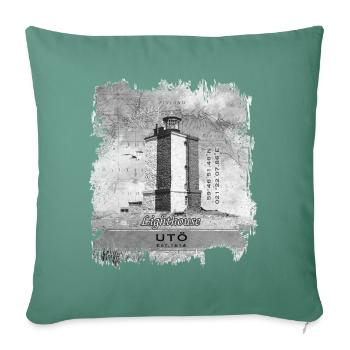 UTÖ LIGHTHOUSE CLOTHING AND GIFT IDEAS - 160 Products - Sofa pillowcase 17,3'' x 17,3'' (45 x 45 cm) - cypress green - Front