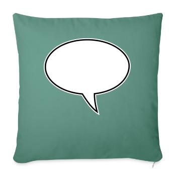 Conception de la bulle de dialogue à droite - Housse de coussin décorative 45 x 45 cm - vert sapin - Devant