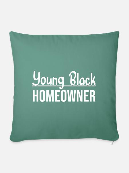 Young Black Homeowner - Sofakissenbezug 45 x 45 cm - Tanngrün