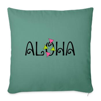 ALOHA - Housse de coussin décorative 45 x 45 cm - vert sapin - Devant