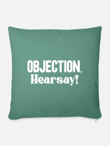 Objection Hearsay - Sofakissenbezug 45 x 45 cm - Tanngrün