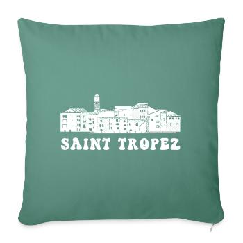 Saint Tropez Oldtown - Housse de coussin décorative 45 x 45 cm - vert sapin - Devant