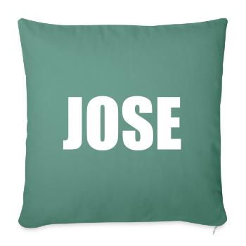 Prénom : Jose White - Housse de coussin décorative 45 x 45 cm - vert sapin - Devant