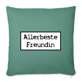 Meilleur ami - Housse de coussin décorative 45 x 45 cm - vert sapin - Devant