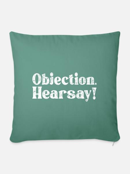 Objection Hearsay - Sofakissenbezug 45 x 45 cm - Tanngrün