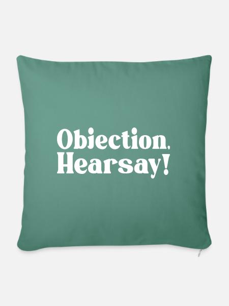 Objection Hearsay - Sofakissenbezug 45 x 45 cm - Tanngrün