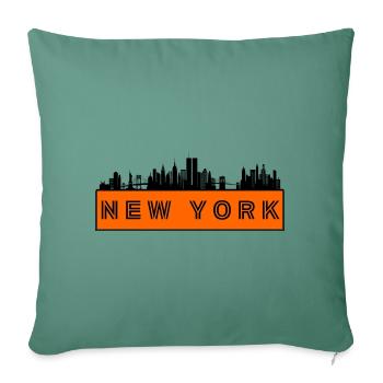 City New York - USA Amérique - Housse de coussin décorative 45 x 45 cm - vert sapin - Devant