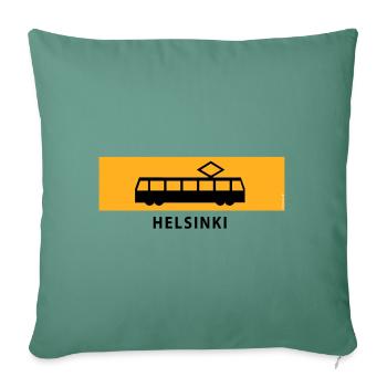 RATIKKA STOP HELSINKI T-Shirts and Gift Products - Sofa pillowcase 17,3'' x 17,3'' (45 x 45 cm) - cypress green - Front
