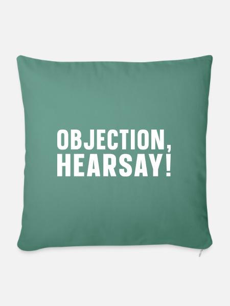Objection Hearsay - Sofakissenbezug 45 x 45 cm - Tanngrün