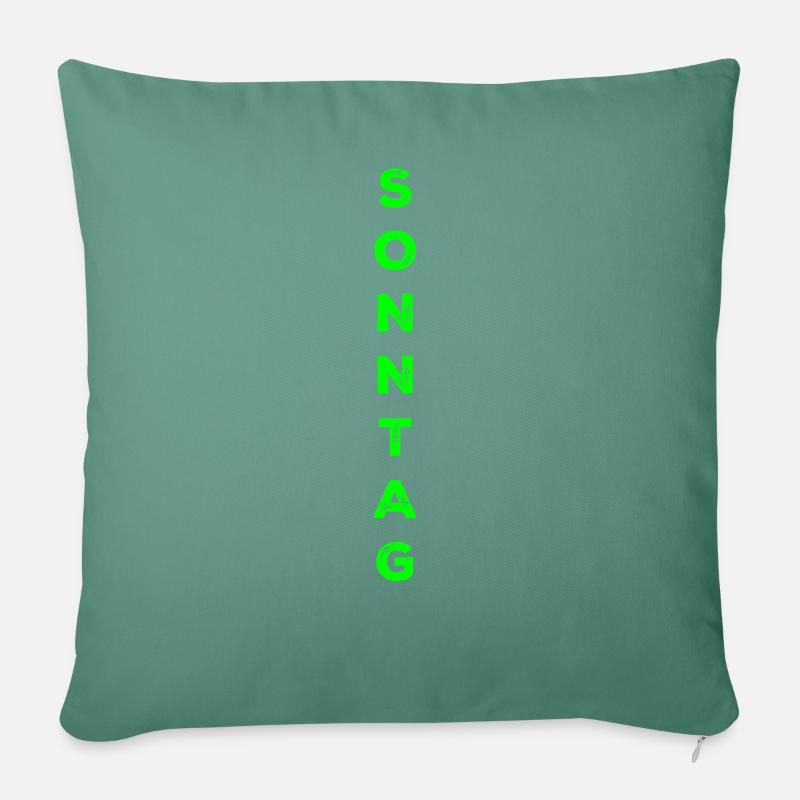 Dimanche - vert - Housse de coussin décorative 45 x 45 cm - vert sapin