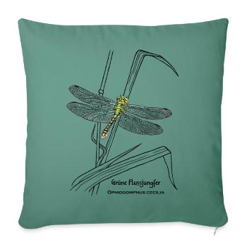 Green River Maiden - Sofa pillowcase 17,3'' x 17,3'' (45 x 45 cm) - cypress green - Front