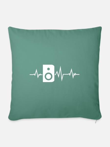 Decibelvibe - Derivate - S Wave Design - Sofakissenbezug 45 x 45 cm - Tanngrün