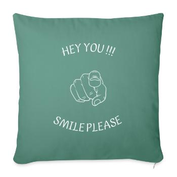 Smile. - Sofa pillowcase 17,3'' x 17,3'' (45 x 45 cm) - cypress green - Front