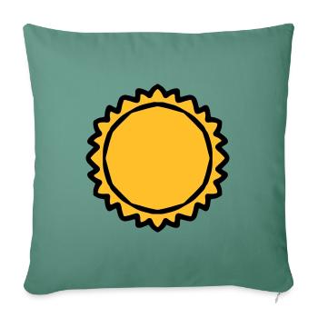 Thick big sun - Sofa pillowcase 17,3'' x 17,3'' (45 x 45 cm) - cypress green - Front