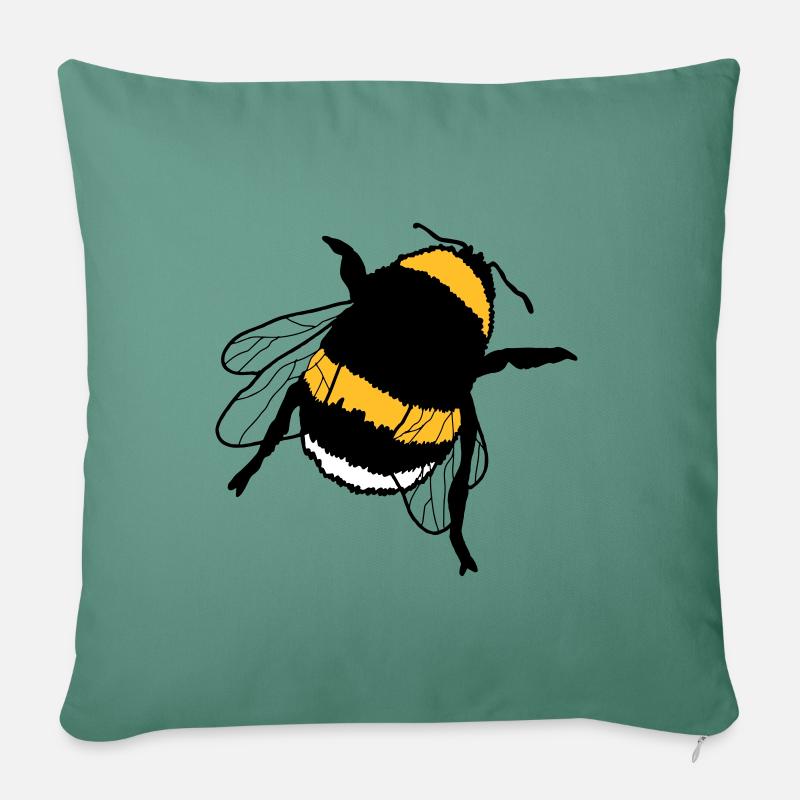 bourdon - Housse de coussin décorative 45 x 45 cm - vert sapin