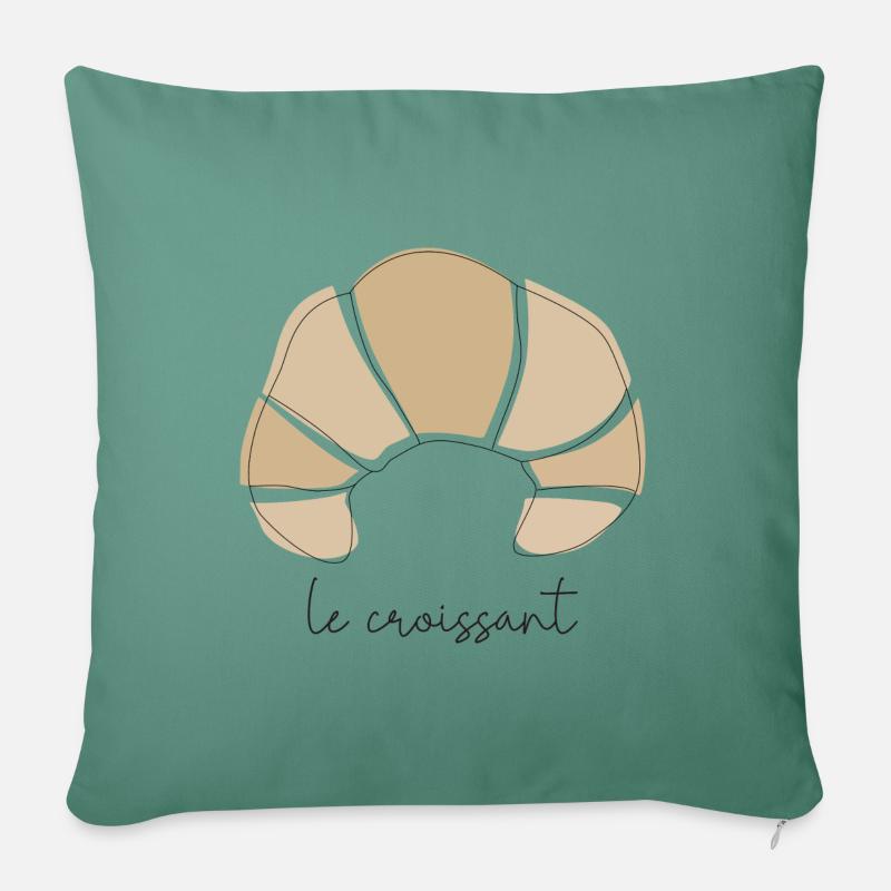 Croissant³. - Housse de coussin décorative 45 x 45 cm - vert sapin