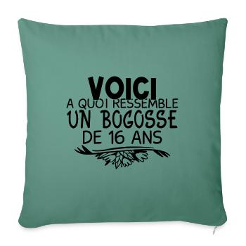 j'peux pas j'ai 16 ans cadeau anniversaire 16 ans - Housse de coussin décorative 45 x 45 cm - vert sapin - Devant