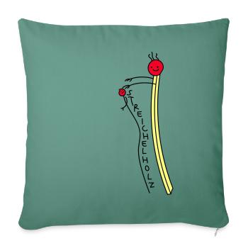 Massage mit liebe - Sofakissenbezug 45 x 45 cm - Tanngrün - Vorne