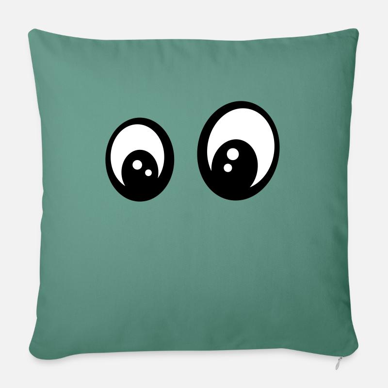 Augen - Sofakissenbezug 45 x 45 cm - Tanngrün