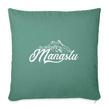 MANASLU script - Sofa pillowcase 17,3'' x 17,3'' (45 x 45 cm) - cypress green - Front