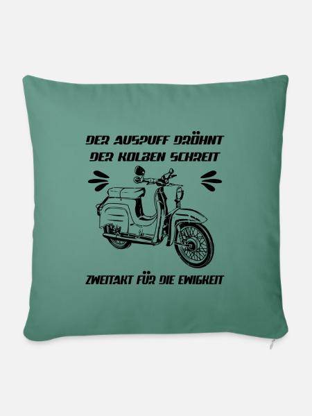 Simson Schwalbe KR 51 Kult Moped - Sofakissenbezug 45 x 45 cm - Tanngrün