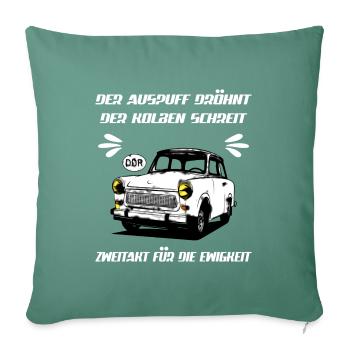  601 Trabbi DDR Kult - Sofakissenbezug 45 x 45 cm - Tanngrün - Vorne