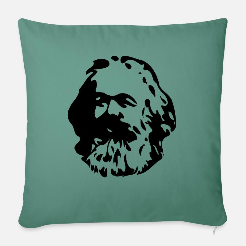 Karl Marx - Sofakissenbezug 45 x 45 cm - Tanngrün