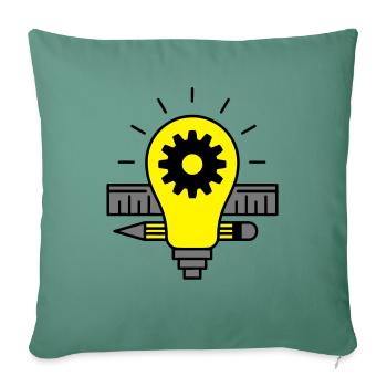 Engineering bulb - Sofa pillowcase 17,3'' x 17,3'' (45 x 45 cm) - cypress green - Front