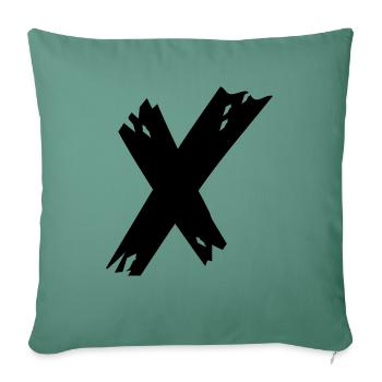 X - Sofa pillowcase 17,3'' x 17,3'' (45 x 45 cm) - cypress green - Front