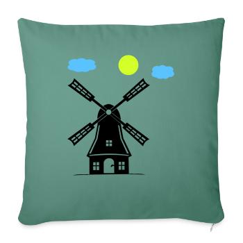 windmill - Sofa pillowcase 17,3'' x 17,3'' (45 x 45 cm) - cypress green - Front