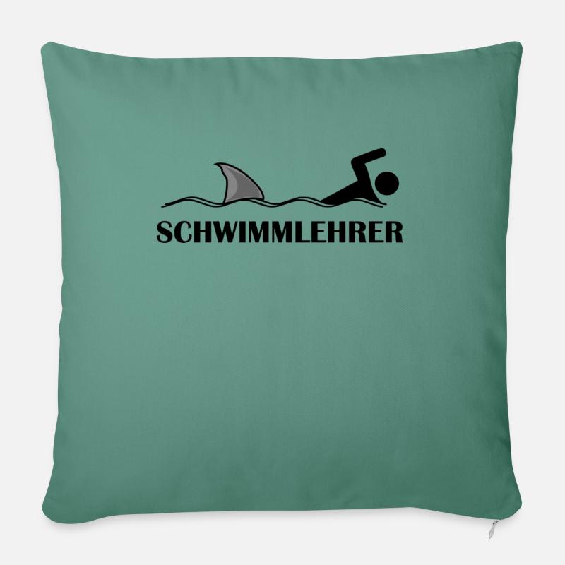 Schwimmlehrer - Sofakissenbezug 45 x 45 cm - Tanngrün