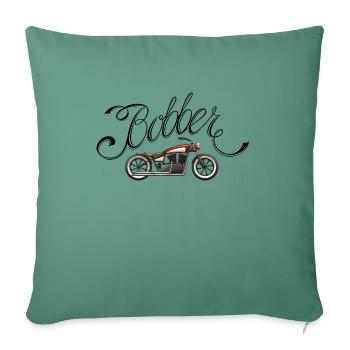 Bobber Motorcycle - Sofa pillowcase 17,3'' x 17,3'' (45 x 45 cm) - cypress green - Front