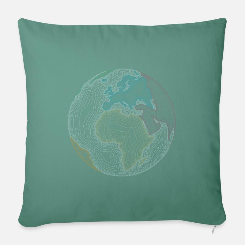 earth - Sofakissenbezug 45 x 45 cm - Tanngrün