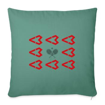 Tennis Love - Sofakissenbezug 45 x 45 cm - Tanngrün - Vorne