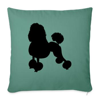 poodle - Sofa pillowcase 17,3'' x 17,3'' (45 x 45 cm) - cypress green - Front