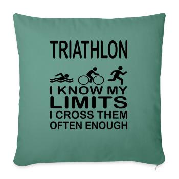 Triathlon Swim Bike Run - Sofa pillowcase 17,3'' x 17,3'' (45 x 45 cm) - cypress green - Front